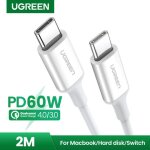 Ugreen c�ble usb - c m - m 2. 0 abs - 2 m - blanc