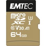 Uhs - i u3 v30 a1 microsd card - 64 gb, 64 gb - ecmsdm64gxc10sp - speedin range - with adapter - read ...