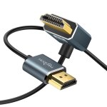 Ultra slim c�ble hdmi angle coud� 270 degr� 3m, fin et souple cordon hdmi cable supporte 3d / 4k@60hz ...