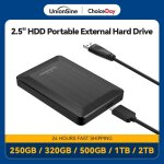 Unionsine hdd 2. 5  disque dur externe portable 250gb / 320gb / 500gb / 1tb / 2tb usb3. 0 stockage compatible ...