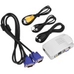 Universal pc converter box vga vers tv convertisseur vido composite pc vga vers tv av adaptateur de ...