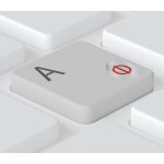 Universal russian - ukrainian sticker (5x6mm) for all dark pc, laptop or mac keyboards, transparent with ...