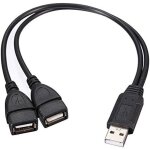 Usb 2. 0 a male to 2 dual usb jack femelle y splitter hub câble adaptateur cordon d'alimentation Usb 2. 0 a male to 2 dual usb jack femelle y splitter hub câble adaptateur cordon d'alimentation