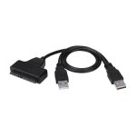 Usb 2. 0 � sata 15 + 7 broches donn�es alimentation usb c�ble adaptateur pour 2. 5 pouces hdd ssd support ...