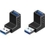 Usb 3. 0 adaptateur angle 2 pices, adaptateur angle de 90, femelle usb connecteur prolongateur prise ...