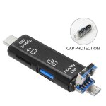 Usb 3. 0 type - c lecteur de carte multifonction 5 en 1 stockage externe noir command pour memory stick ...
