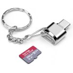 Usb 3. 0 type - c to micro sd sdhc sdxc otg reader adapter / tf card reader with key ring compatible ...