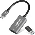 Usb 3. 0 hdmi to usb c video capture card 4k 1080p60 video capture devices for live video gaming, compatible ...