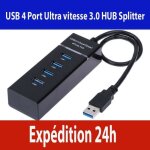 Usb 3. 0 hub multiprise usb 4 ports prise ordinateur pc portable ps4 / ps5 5gbsps Usb 3. 0 hub multiprise usb 4 ports prise ordinateur pc portable ps4 / ps5 5gbsps