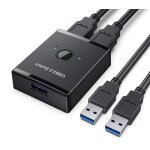 Usb 3. 0 hub r�partiteur splitter kvm 1x2 2x1 bidirectionnel partage de port usb avec 2 c�bles usb 3. ...