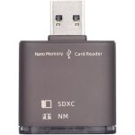 Usb 3. 0 to nm nano memory card and sd card reader adapter with dual burner port for mate seial phone, ...