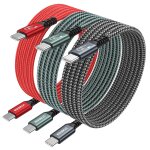 Usb c cable 3 pack 60w [2m] usb c to usb c pd 3. 0 cable for iphone 15, iphone 16 charging cable, samsung ...