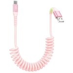 Usb c coiled cable, 3a usb c fast charging cable, [0. 4m - 1m] usb to usb c cable for android auto, iphone ...