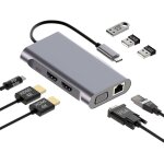 Usb - c a dual hdmi hub - hub usb 8 - en - 1 et adaptateur pd 100w station d'accueil vers usb 3. 0, 2x ... Usb - c a dual hdmi hub - hub usb 8 - en - 1 et adaptateur pd 100w station d'accueil vers usb 3. 0, 2x ...
