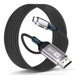Usb c hdmi cable 1. 8 m, hdmi cable to usb c 4k uhd thunderbolt 3 / 4 compatible with para iphone 16 ...