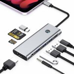 Usb c hub 4k 60hz for ipad pro 9 - in - 1 adapter ipad pro 12. 9 11 inch ipad air 5 4 docking station ...