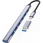 Usb c hub 7 in 1 adapter ultra fin usb 3. 0 �6 * 2. 0 ports, adaptateur en aluminium pour macbook pro ...