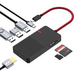 Usb c hub multiport adapter 7 - in - 1 usb c laptop docking station with 4k hdmi 3 ports usb 3. 0 tf ...