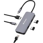 Usb - c pro multiport hub 5 en 1, adaptateur multiport usb - c vers hdmi, rj45, usb - a et usb - c pd, ...
