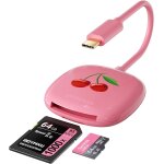 Usb c sd card reader for iphone 15, 2 in 1 memory card reader, usb c adapter, compact design, compatible ...