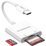 Usb c sd card adapter, usb c sd card reader for micro sdhc sdxc tf uhs - i cards, compatible with iphone ...