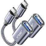 Usb c to usb 3. 0 adapter [2 pack] usb type c male to usb a female otg cable compatible with iphone 16 ...