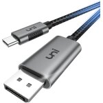 Usb c to displayport cable (4k@60hz), type c to displayport cable (thunderbolt 3 compatible) telework, ...