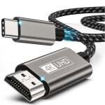 Usb c to hdmi cable 2m, type c to hdmi cable 4k, thunderbolt 4 / 3 to hdm i compatible for macbook pro ...