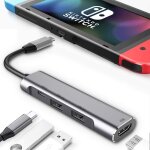 Usb type c to hdmi digital av multiport hub, usb - c (usb3. 1) adapter pd charger for nintendo switch, ...