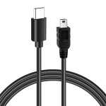Usb c to mini usb cable 2 - 3m, type c male to mini usb male, 480 mbps, black, data charging cable compatible ... Usb c to mini usb cable 2 - 3m, type c male to mini usb male, 480 mbps, black, data charging cable compatible ...