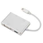 Usb c vers hdmi vga adaptateur hdmi / vga / dvi / usb 2. 0 port + usb c port convertisseur pour ordinateur ...