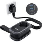 Usb multiprise, chargeur de voyage avec charge rapide usb - c(20w pd3. 0) et 2 usb - a(18w qc3. 0) et ...