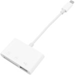 Usb otg adapter 3 in 1 tf / sd card reader otg cable for i - phone / i - pad support midi hubs keyboard ...