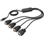 Usb vers 4x adaptateur srie - convertisseur rs232 - usb 2. 0 type - a vers 4x dsub 9m - ftdi chipset ...