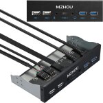 Usb2. 0 + 3. 0 panneau avant mtallique, adaptateur de panneau avant 5, 25 pouces 19 broches, 4 ports ...