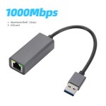 Usb3. 0 1000mbps carte rseau type c usb vers rj45 convertisseur filaire gigabit ethernet lan adaptateur ...