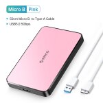 Usb3. 0 rose - orico abs hdd botier 2. 5 pouces sata  externe hdd botier pour disque ssd hdd avec ...