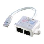Value t - adapter - r�partiteur de r�seau - rj - 45 (m) pour rj - 45 (f) - 17 cm - utp - cat 5e - moul�, ...