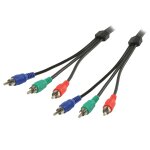 Valueline câble component 3x rca mâles vers 3x rca mâles 5, 00 m noir Valueline câble component 3x rca mâles vers 3x rca mâles 5, 00 m noir