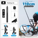Vamson - perche  selfie de vlo  longueur rglable, pince de vlo, longue perche pour gopro 11 insta360 ...