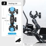 Vamson - perche  selfie de vlo  longueur rglable, pince de vlo, longue perche pour gopro 11 insta360 ...