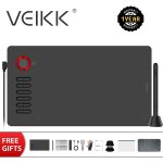 Veikk - tablette de dessin numrique a15pro, avec stylet sans batterie, fonction d'inclinaison, compatible ...
