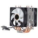 Ventilateur de processeur 4 tubes 90 mm 3 broches avec eclairage rvb colore pour intel lga775 / 1155 ... Ventilateur de processeur 4 tubes 90 mm 3 broches avec eclairage rvb colore pour intel lga775 / 1155 ...