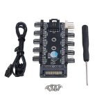 Ventilateur pwm dc 12 v pwm dc pour ventilateur de processeur avec entre sata 10 ports avec cble pwm ...