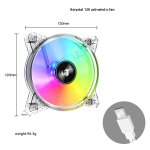 Ventilateur de refroidissement d'extension usb 5v 12cm mise en couleur pour ordinateur portable routeur ...