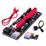 Ver009s carte de montage pci - e 009s pci express pcie 1x � 16x prolongateur 0. 6m usb 3. 0 cable sata ...