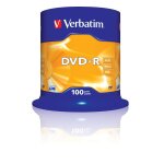 Verbatim 43549 4. 7go 16x dvd - r matt silver - 100 pack spindle