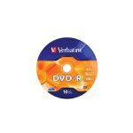 Verbatim 43729  dvd - r 4, 7 go 16 x 10 wrap broche argent