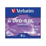 Verbatim - 5 x dvd + r dl - 8. 5 go (240 minutes) 8x - argent mat - bo�tier cd