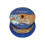 Verbatim - 50 x dvd - r - 4. 7 go (120 minutes) 16x - surface imprimable photo large - spindle Verbatim - 50 x dvd - r - 4. 7 go (120 minutes) 16x - surface imprimable photo large - spindle
